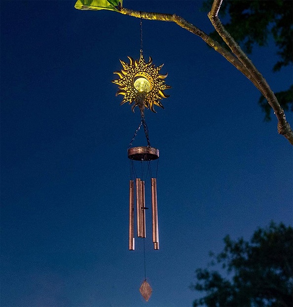 sun moon wind chimes light