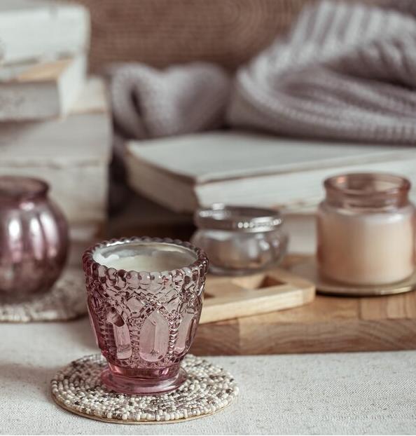 scented candle jar mat